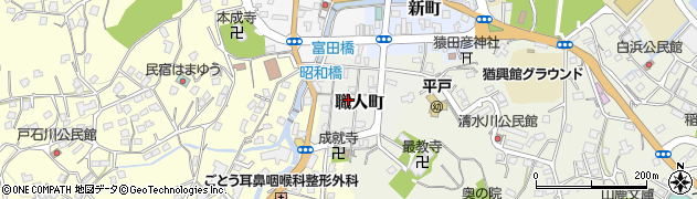 長崎県平戸市職人町周辺の地図