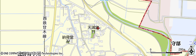 福岡県久留米市北野町中川401周辺の地図