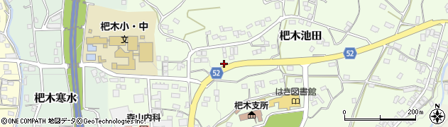 福岡県朝倉市杷木池田周辺の地図