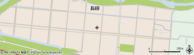 福岡県朝倉市長田周辺の地図