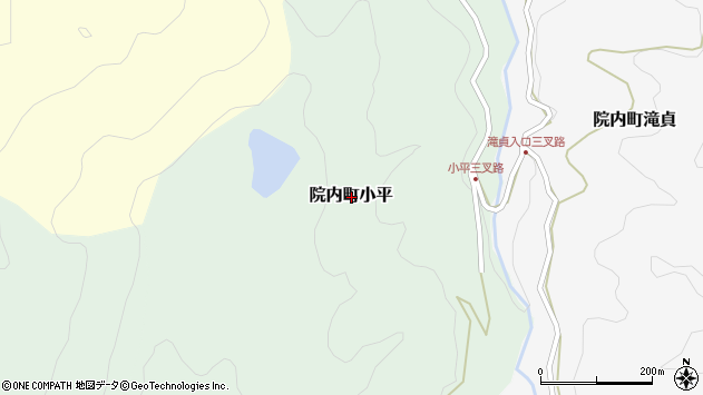 〒872-0455 大分県宇佐市院内町小平の地図