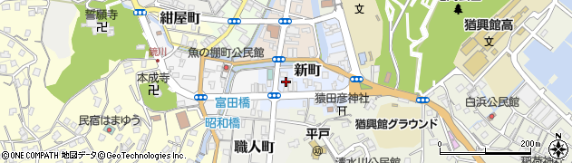 長崎県平戸市新町90周辺の地図