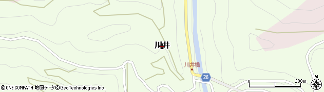 高知県梼原町（高岡郡）川井周辺の地図