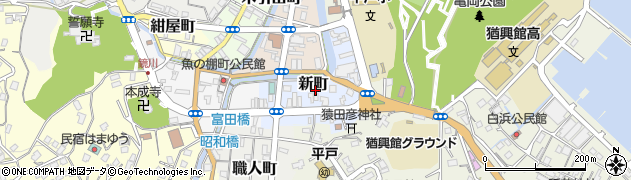 長崎県平戸市新町71周辺の地図