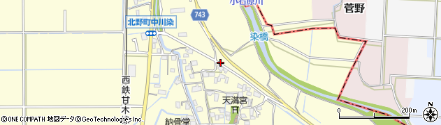 福岡県久留米市北野町中川449周辺の地図