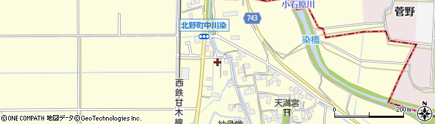 福岡県久留米市北野町中川1601周辺の地図