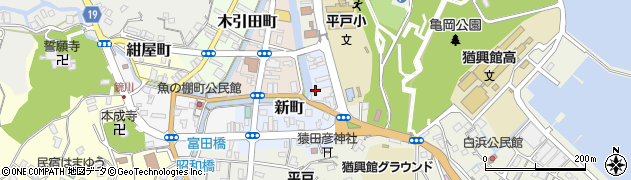 長崎県平戸市新町23周辺の地図