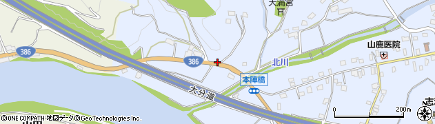 福岡県朝倉市杷木志波5760周辺の地図