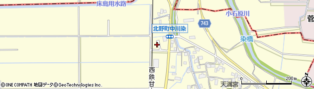 福岡県久留米市北野町中川1619周辺の地図