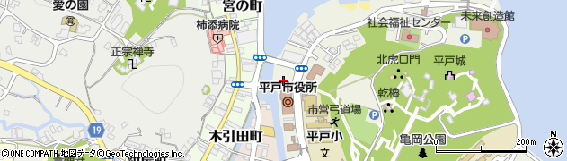 タイムズ平戸市役所駐車場周辺の地図