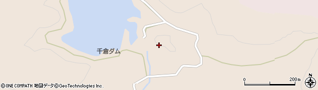 千倉ダム周辺の地図