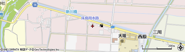 大堰郵便局周辺の地図