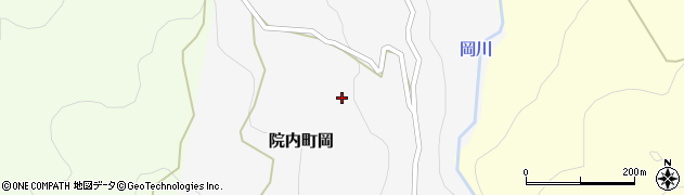 大分県宇佐市院内町岡周辺の地図