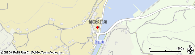 釜田公民館周辺の地図