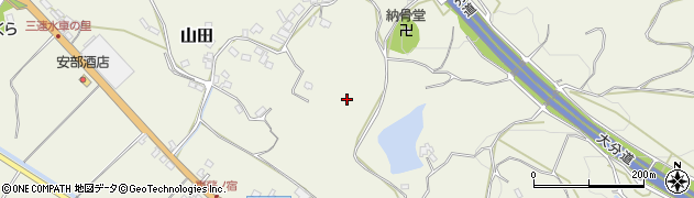 福岡県朝倉市山田周辺の地図
