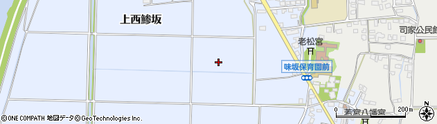 福岡県小郡市上西鯵坂周辺の地図