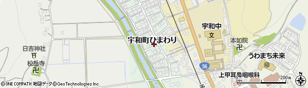 愛媛県西予市宇和町ひまわり周辺の地図