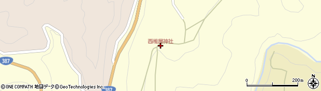西椎屋神社周辺の地図