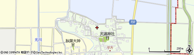 福岡県小郡市平方周辺の地図