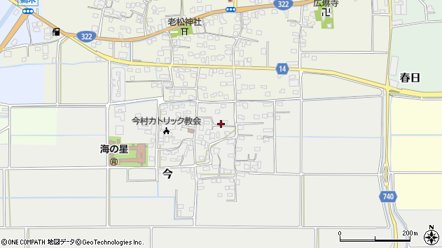 〒830-1223 福岡県三井郡大刀洗町今の地図
