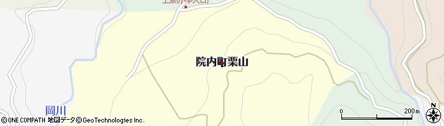 大分県宇佐市院内町栗山周辺の地図