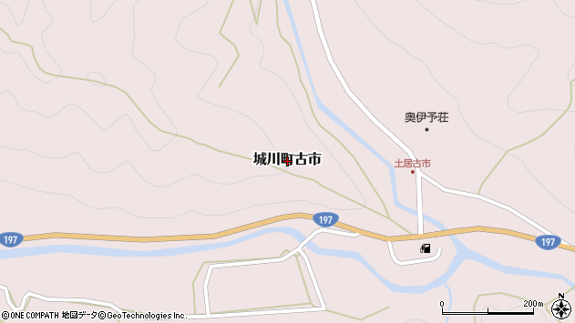 〒797-1702 愛媛県西予市城川町古市の地図