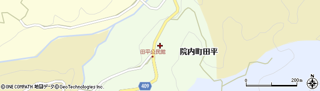 大分県宇佐市院内町田平65周辺の地図