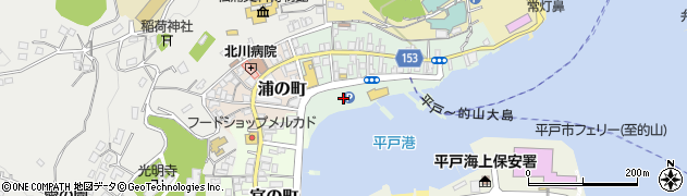 平戸港交流広場駐車場周辺の地図