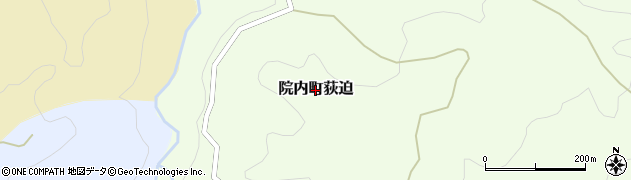 大分県宇佐市院内町荻迫周辺の地図