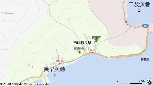 〒796-0902 愛媛県西予市三瓶町長早の地図