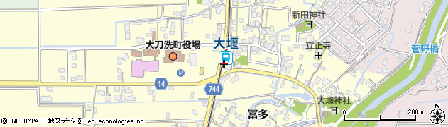 福岡県三井郡大刀洗町周辺の地図