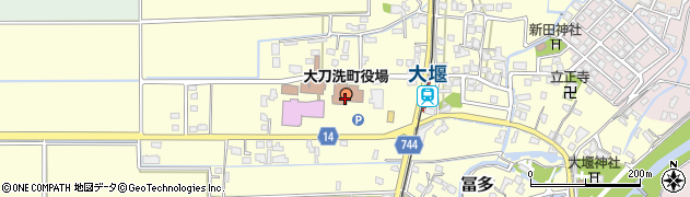福岡県大刀洗町（三井郡）周辺の地図