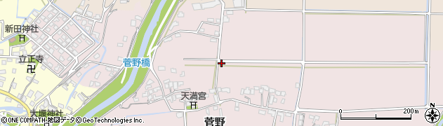 福岡県大刀洗町（三井郡）菅野周辺の地図