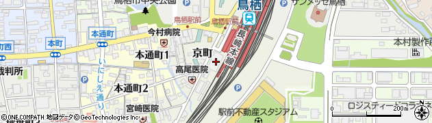 佐賀県鳥栖市京町668周辺の地図