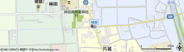福岡県朝倉市片延23周辺の地図