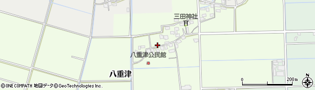福岡県朝倉市八重津周辺の地図