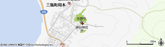 愛媛県西予市三瓶町周木周辺の地図