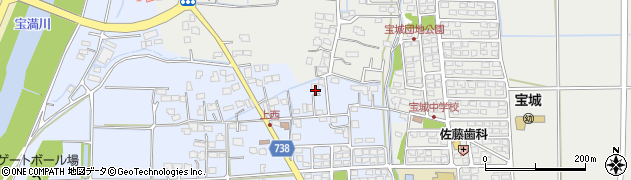 福岡県小郡市上西鯵坂207周辺の地図