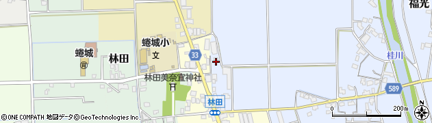 福岡県朝倉市福光1766周辺の地図