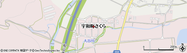 愛媛県西予市宇和町さくら周辺の地図
