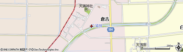 福岡県朝倉市倉吉周辺の地図