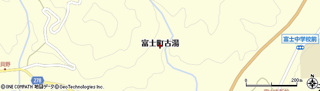 佐賀県佐賀市富士町大字古湯周辺の地図