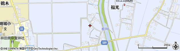 福岡県朝倉市福光349周辺の地図