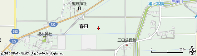 福岡県大刀洗町（三井郡）春日周辺の地図