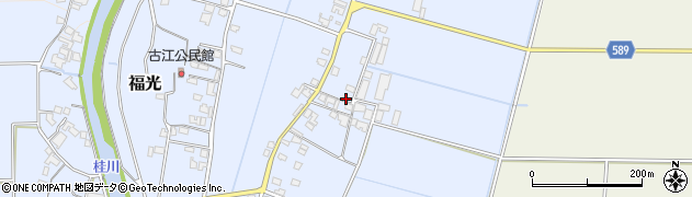 福岡県朝倉市福光605周辺の地図