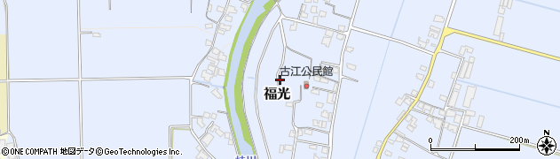 福岡県朝倉市福光周辺の地図