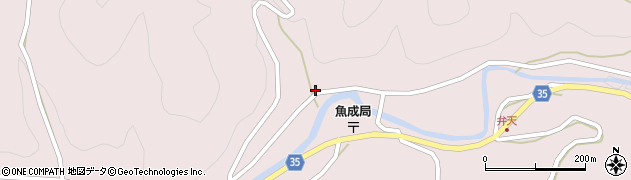 愛媛県西予市城川町魚成3628周辺の地図