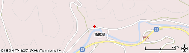 愛媛県西予市城川町魚成3625周辺の地図