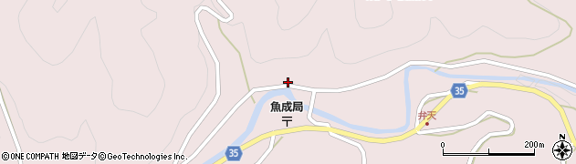 愛媛県西予市城川町魚成3621周辺の地図