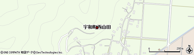 愛媛県西予市宇和町西山田周辺の地図